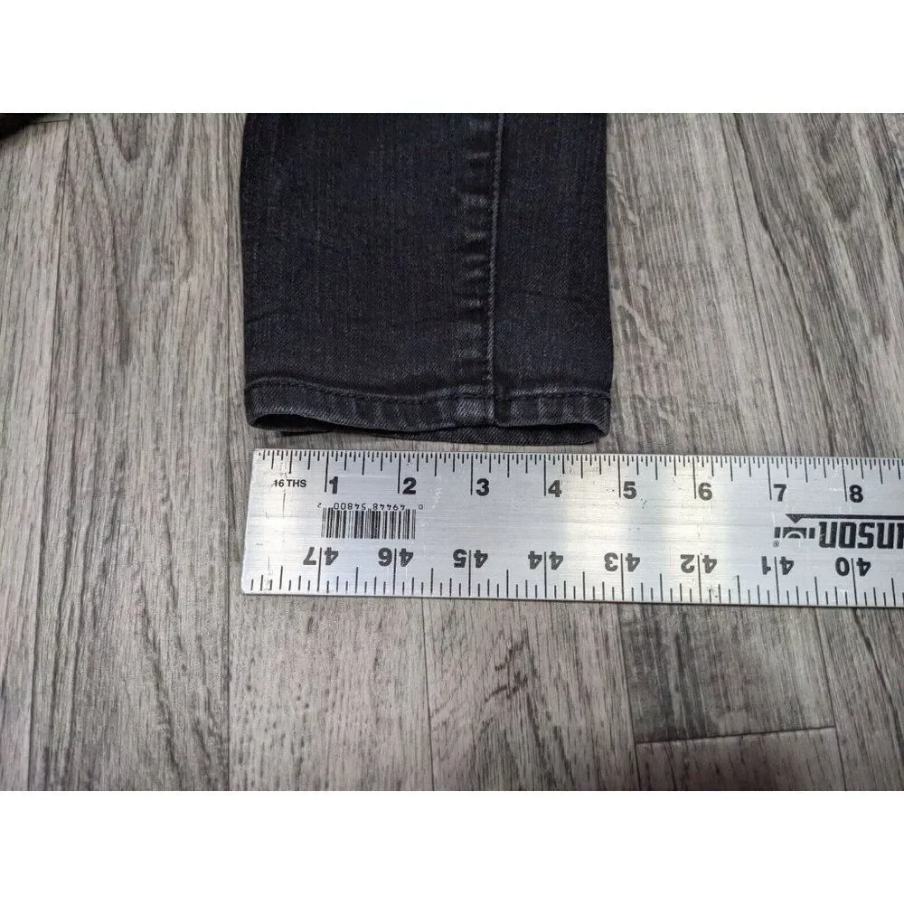 (3/$35) Old Navy Size 6 Pop Icon Skinny High Rise Distressed Black Grey Jeans‎